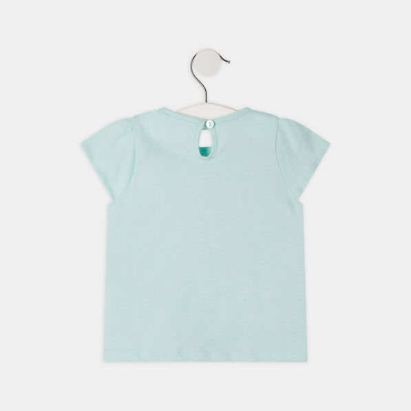 Ensemble t-shirt et short ecru bébé fille