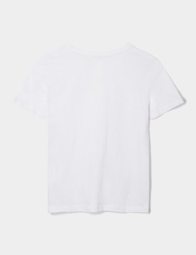 T-shirt manches courtes blanc garçon