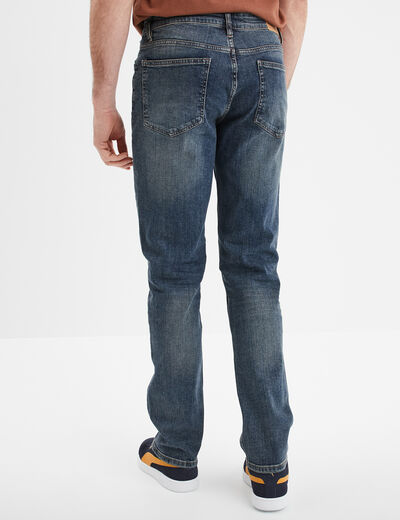Jeans straight 5 poches denim used homme