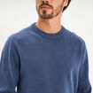 Pull col rond manches longues bleu fonc&eacute; homme