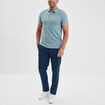 Polo piqu&eacute; coton manches courtes gris homme