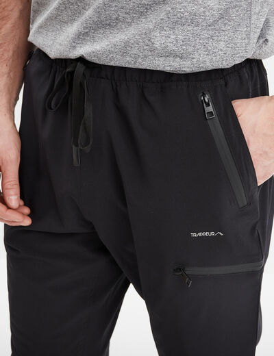 Pantalon slim cargo déperlant Trappeur noir homme