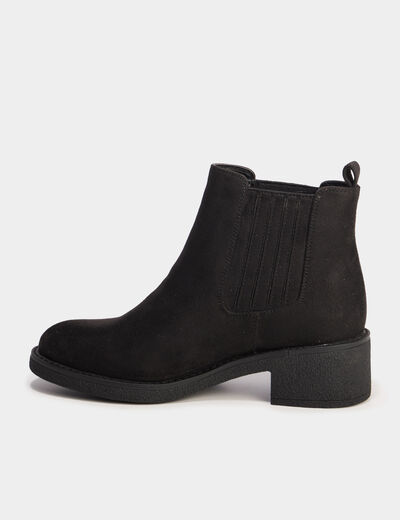 Boots chelsea talons 4 cm noir femme