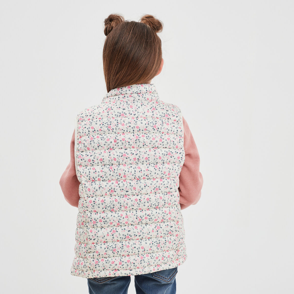 Doudoune sans manches col montant Creeks beige fille