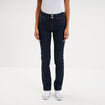Jean denim droit en coton denim brut femme