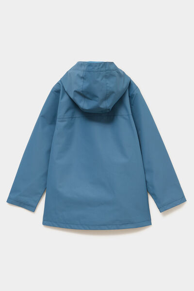 Coupe-vent imperm&eacute;able &agrave; capuche bleu canard gar&ccedil;on