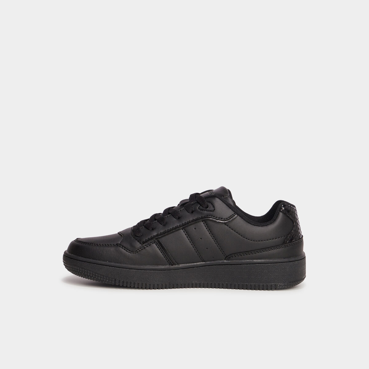 Tennis basses semelle &eacute;paisse Creeks noir femme
