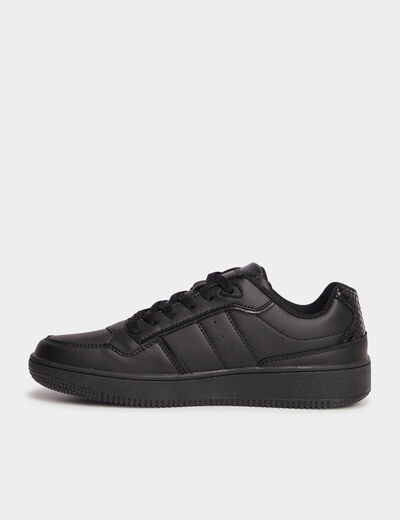Tennis basses semelle &eacute;paisse Creeks noir femme