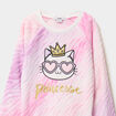 Ensemble pyjama 3 pi&egrave;ces effet velours multicolore fille