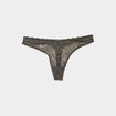 String dentelle vert kaki femme