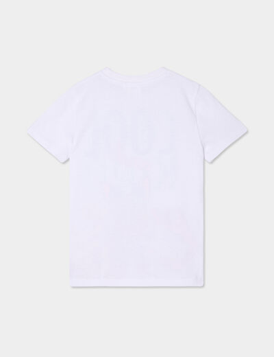 T-shirt manches courtes coton Stitch blanc fille