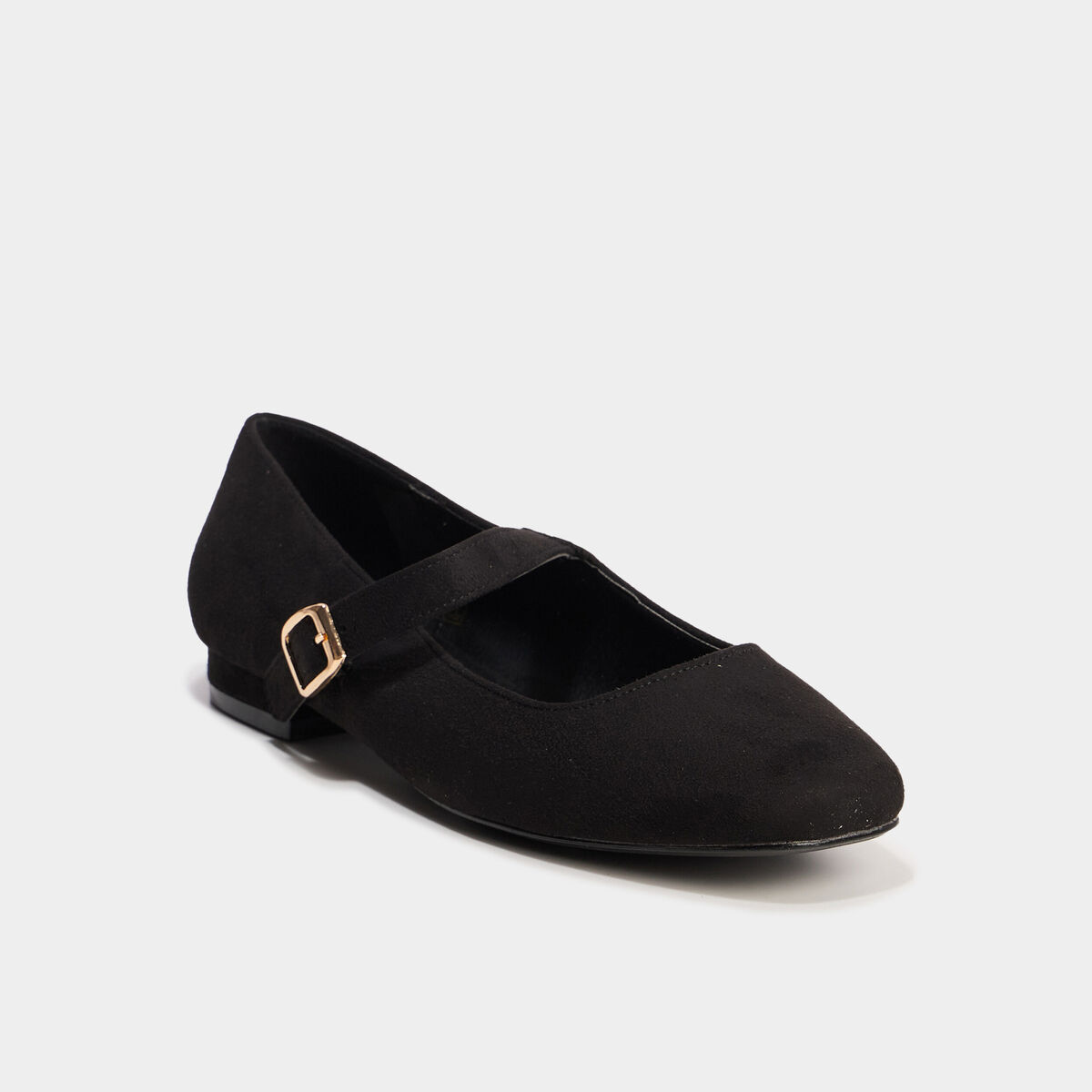 Ballerines bouts carrés noir femme