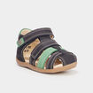 Sandales en cuir Kickers Bipod bleu marine bébé garçon