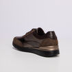 Baskets zipp&eacute;es &agrave; lacets marron femme