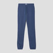 Pantalon jogging droit molleton bleu marine femme