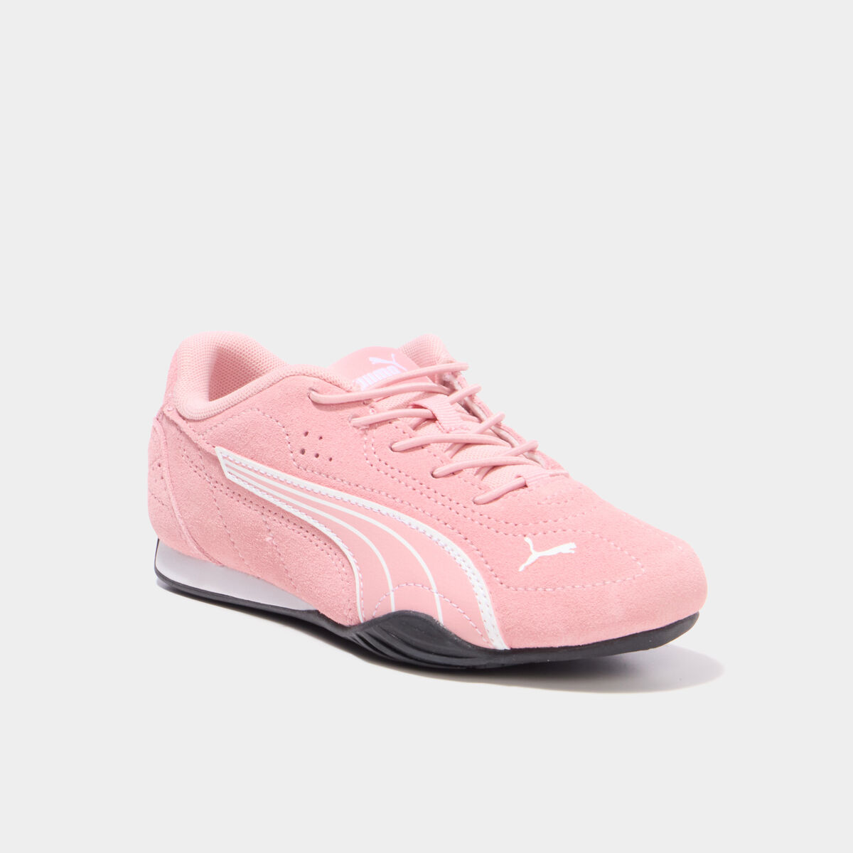 Tennis basses cuir Puma Catch SD rose poudr&eacute;e fille