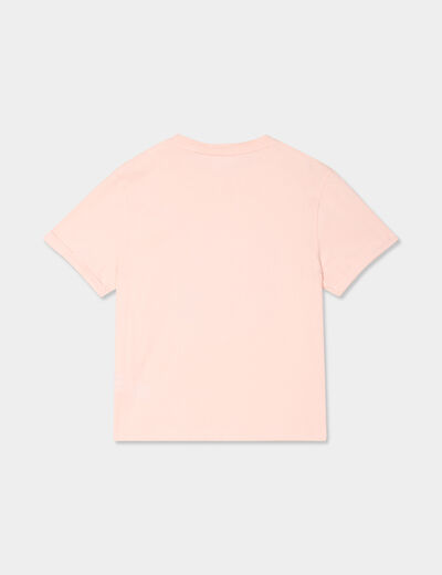 T-shirt manches courtes Le Roi lion rose clair fille