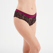 Shorty en micro dentelle rouge femme