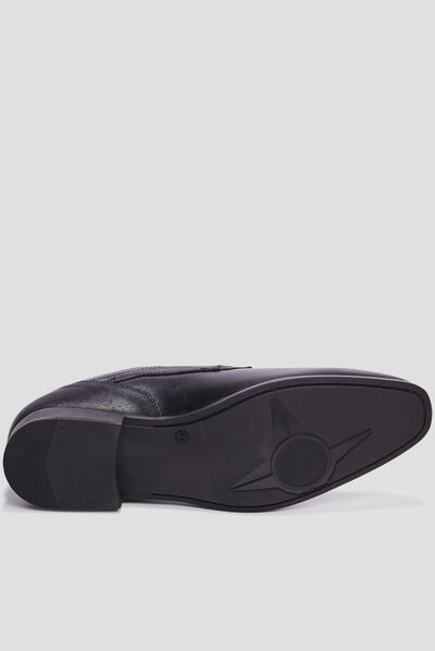 Derbies à lacets en cuir noir homme