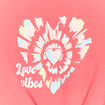 T-shirt noué avec manches courtes coton rose vif fille