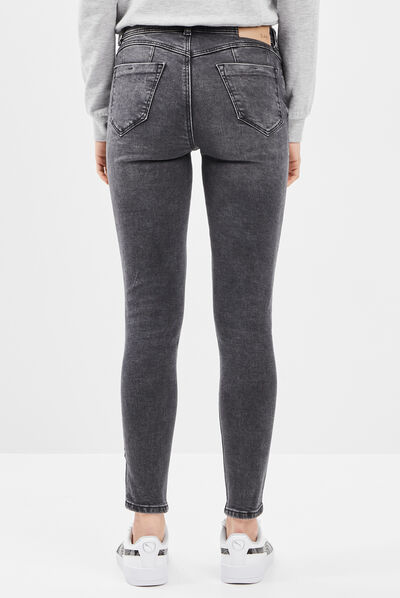 Jeans skinny push-up denim noir femme