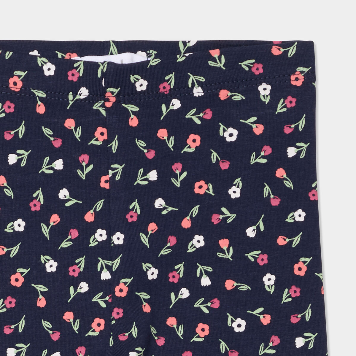 Legging taille &eacute;lastiqu&eacute;e coton bleu marine b&eacute;b&eacute; fille