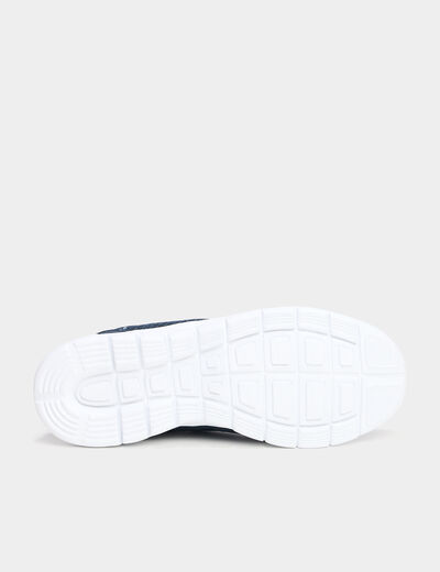 Baskets running lacets élastiqués bleu marine garçon