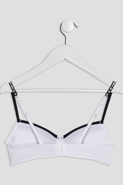 Soutien-gorge bandeau blanc femme