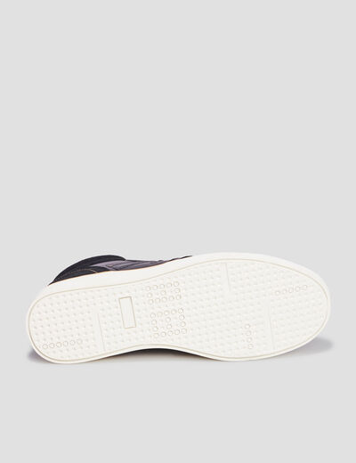Baskets montantes à lacets noir homme