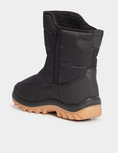 Bottes de neige fourrées noir homme