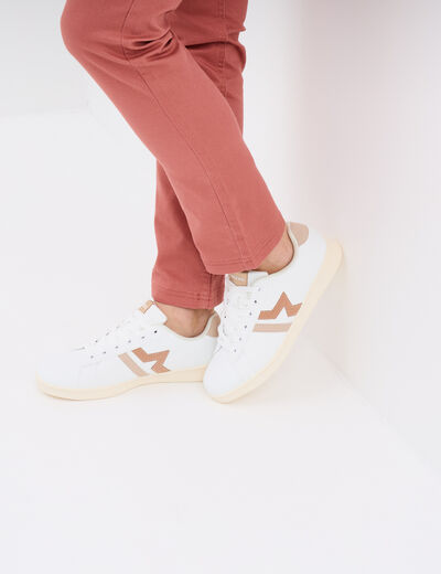 Tennis à lacets détails pailletés Creeks marron femme