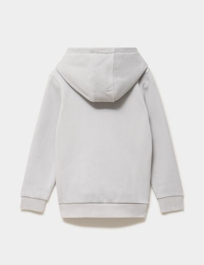 Sweat hoodie 1 poche Kappa gris clair gar&ccedil;on