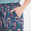 Pantalon de pyjama fluide taille haute bleu canard femme