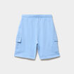 Short cargo molleton taille &eacute;lastiqu&eacute;e bleu gar&ccedil;on