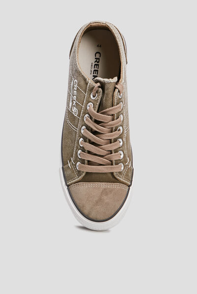 Tennis en toile à lacets Creeks beige homme