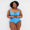 Haut de maillot de bain avec fronces bleu femme grande taille