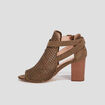 Sandales à talons vert kaki femme