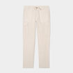 Pantalon cargo en lin m&eacute;lang&eacute; gris clair homme