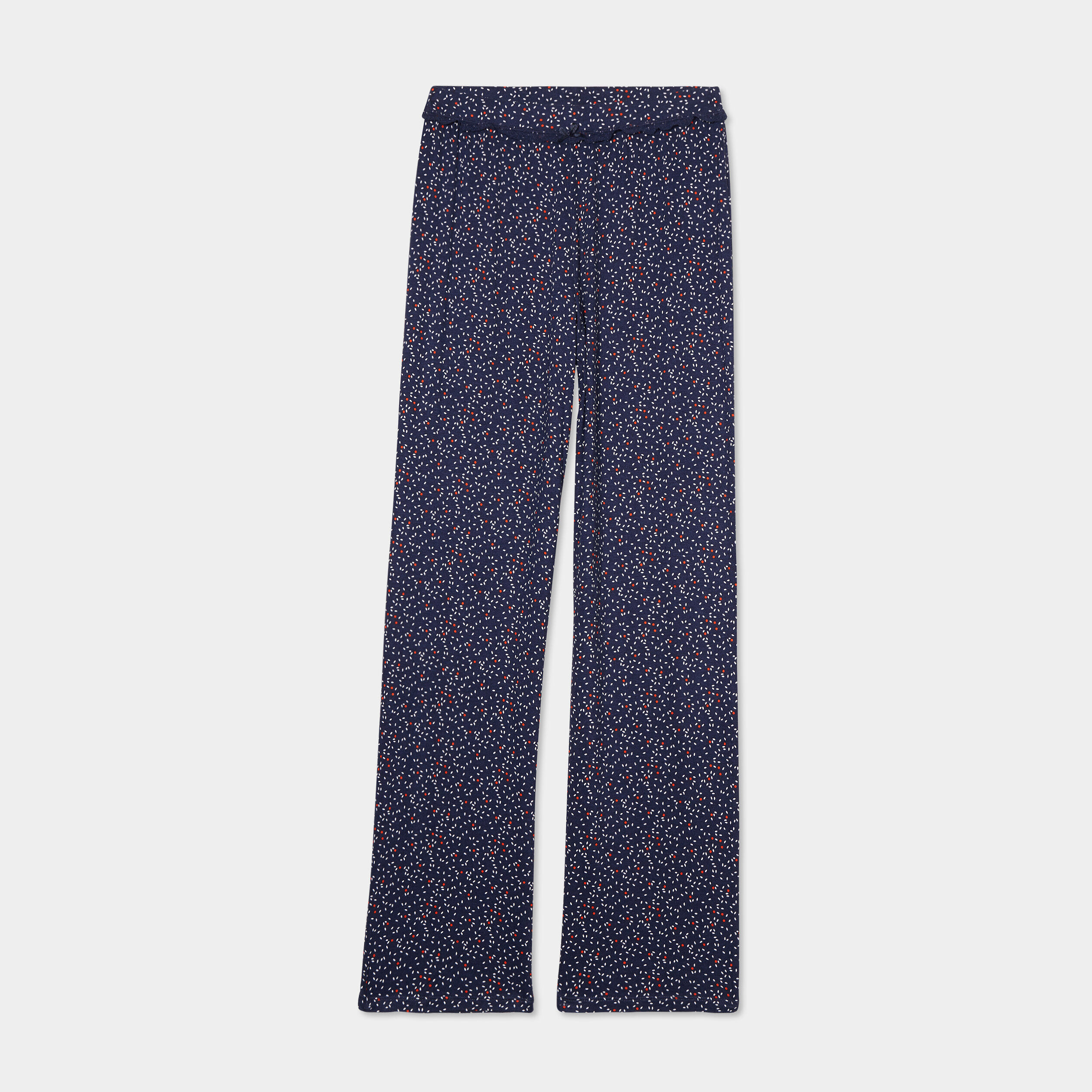 Pantalon de pyjama droit bleu marine femme LH