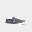 Tennis basses en toile effet denim gris homme