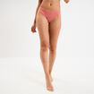 Tanga en dentelle doublure coton vieux rose femme
