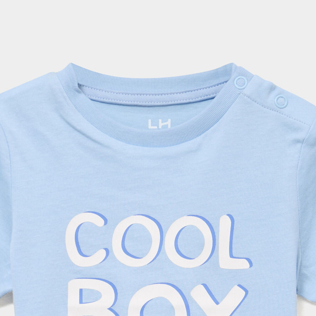 T-shirt manches courtes coton bleu pastel b&eacute;b&eacute; gar&ccedil;on