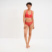 Soutien-gorge bustier padd&eacute; dentelle rouge femme