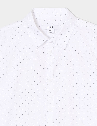 Chemise col français coton majoritaire blanc garçon