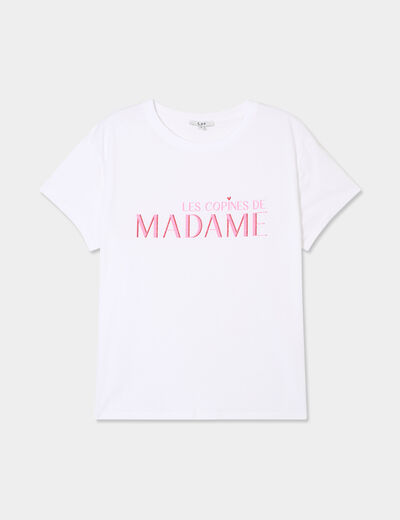 T-shirt EVJF oversize coton blanc femme