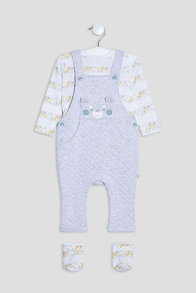 Ensemble 3 pièces vert pastel bébé garçon