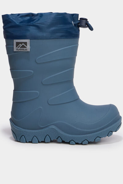 Bottes de pluie doubl&eacute;es bleu gar&ccedil;on