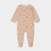 Dors-bien effet velours manches longues taupe bébé garçon
