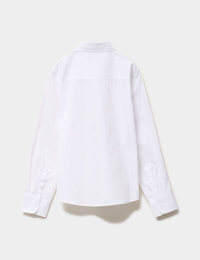 Chemise manches longues blanc gar&ccedil;on