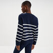 Pull marini&egrave;re boutons &eacute;paule bleu marine femme